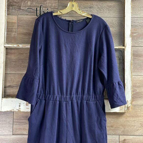 Avon Fashions Jumpsuit Romper Vintage, Ladies Size XL (16), Dark Blue - Picture 3 of 10